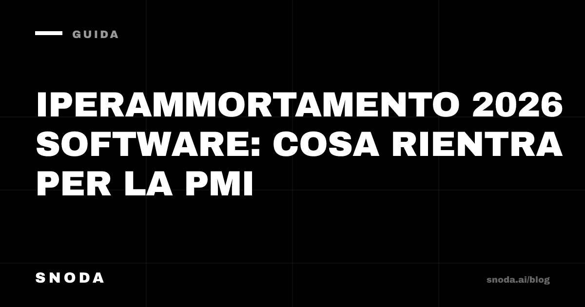 Iperammortamento 2026 software: cosa rientra per la PMI